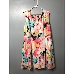 Flora watercolor dress